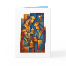 Geometric Magi - Three Wise Men Christmas Star Art