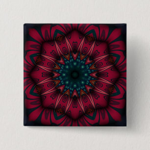 Geometric Mandala 2 Inch Square Button