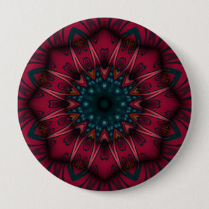 Geometric Mandala 4 Inch Round Button