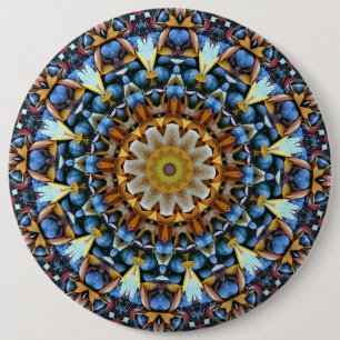 Geometric Mandala 6 Inch Round Button