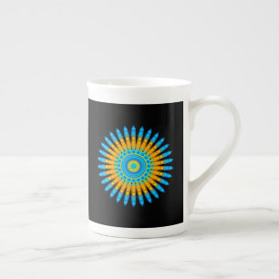 Geometric Mandala Art Circle Design 48256 Bone China Mug