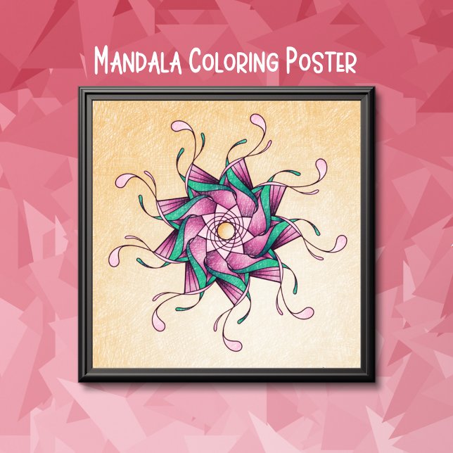 Geometric Mandala Large Adult Colouring Poster (Creator Uploaded)