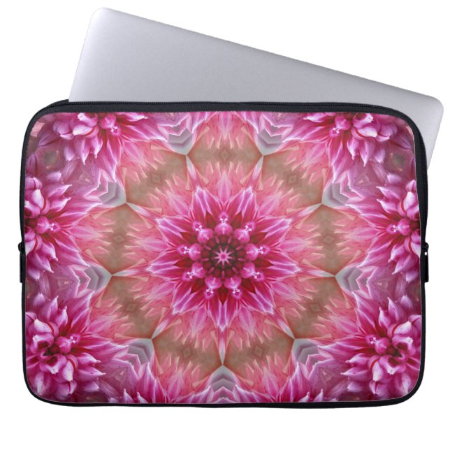 Geometric Mandala Pink Flower Pattern-67545 Laptop Sleeve (Front)