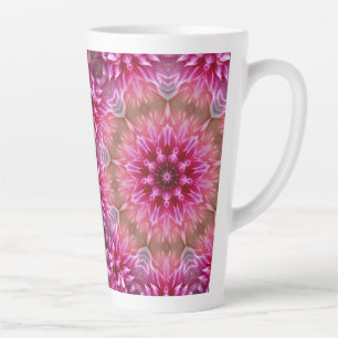 Geometric Mandala Pink Flower Pattern-67545 Latte Mug