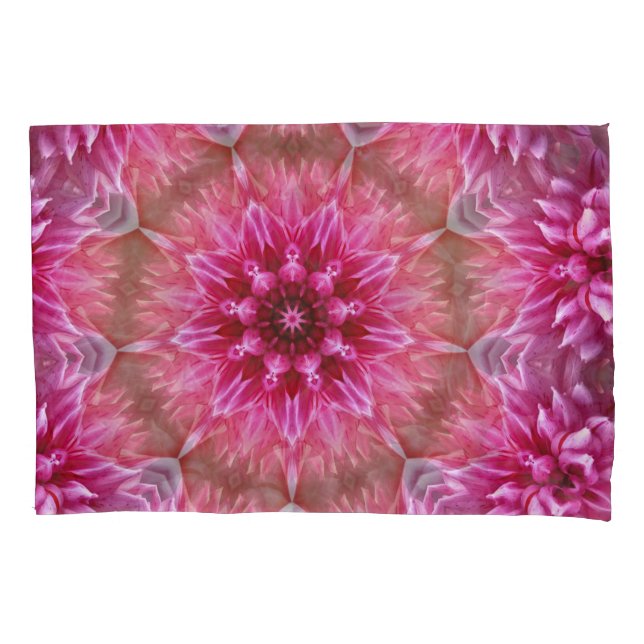 Geometric Mandala Pink Flower Pattern-67545 Pillowcase (Front)