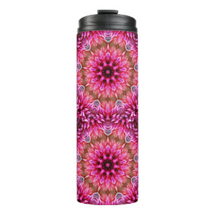 Geometric Mandala Pink Flower Pattern-67545 Thermal Tumbler