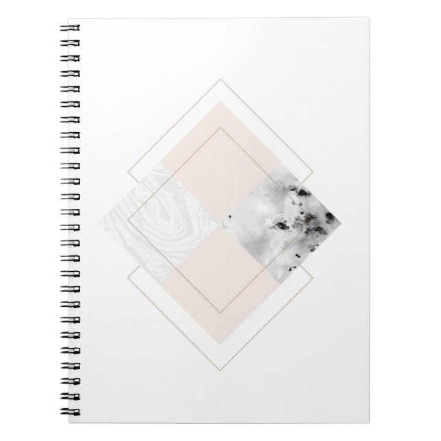 Geometric Marble Design Notebook (Front)