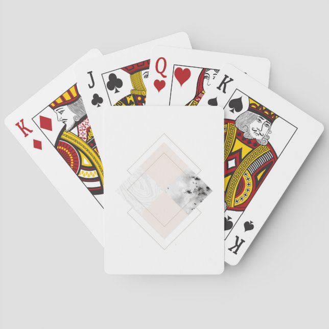 Geometric Marble Design Playing Cards (Back)