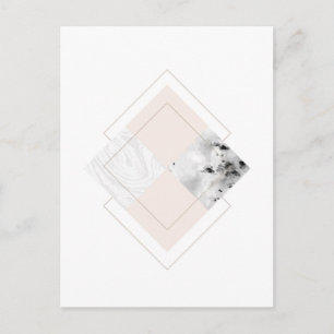 Geometric Marble Design Postcard