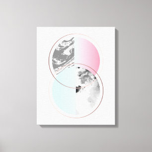 Geometric Marble Scandi Design Canvas Print