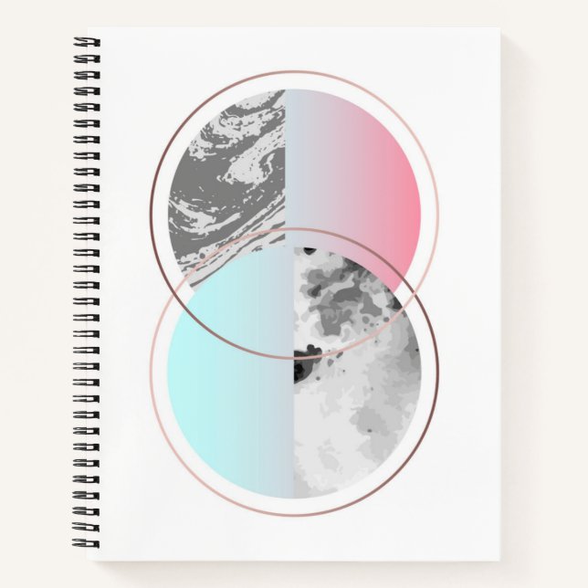 Geometric Marble Scandi Design Notebook (Front)
