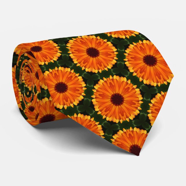 Geometric Marigold 010614(1) Tie (Rolled)