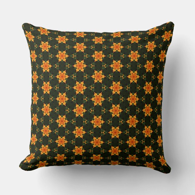 Geometric Marigold 010614(2) Throw Pillow (Front)