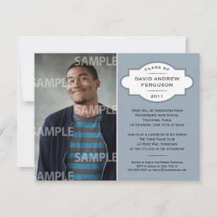 Geometric Medallion Graduation Invitation
