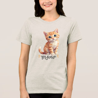 Geometric Meow Tri-Blend Shirt
