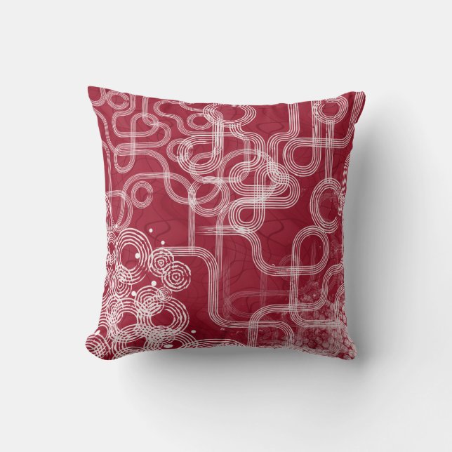 Geometric Mess Throw Pillow (Front)
