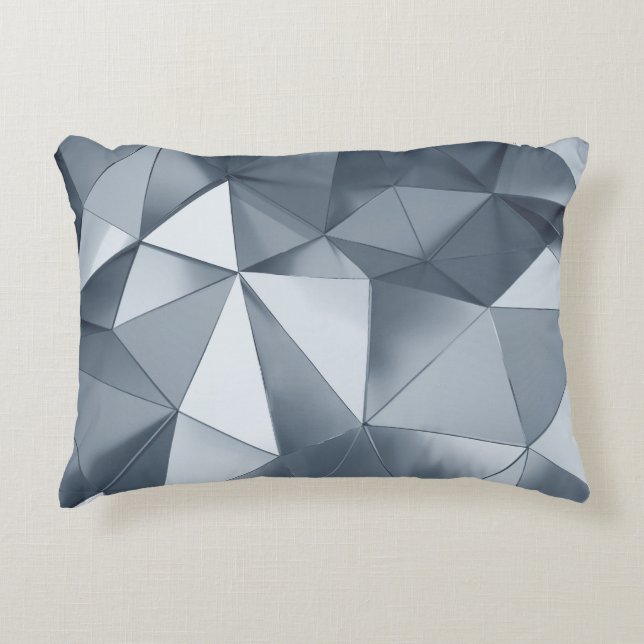 Geometric Metal: Three-Dimensional Pattern Accent Pillow (Front)