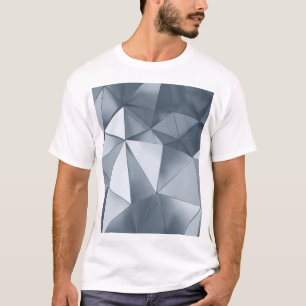 Geometric Metal: Three-Dimensional Pattern T-Shirt