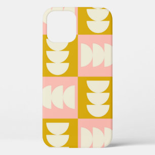geometric mid century modern and retro style seaml iPhone 12 case