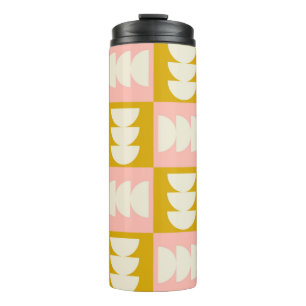 geometric mid century modern and retro style seaml thermal tumbler