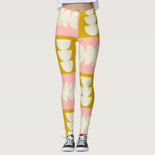 Geometric Mid-Century Modern Retro Pattern Leggings