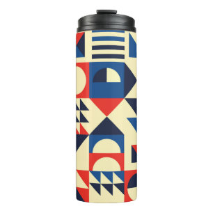 Geometric mid-century modern seamless pattern - 60 thermal tumbler