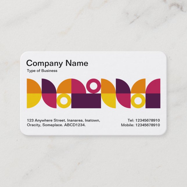 Geometric Middle Band v2 Business Card (Front)