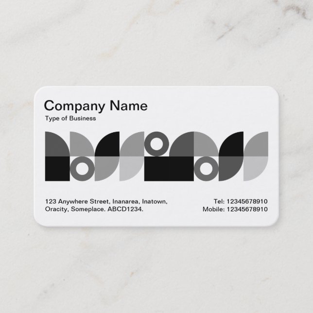 Geometric Middle Band v3 Business Card (Front)