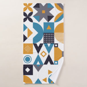 Geometric minimalistic pattern. Abstract designpat Bath Towel