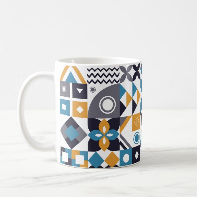 Geometric minimalistic pattern. Abstract designpat Coffee Mug (Left)