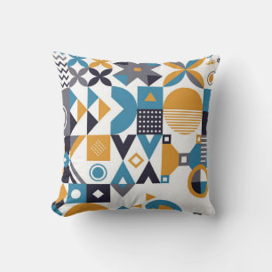 Geometric minimalistic pattern. Abstract designpat Throw Pillow
