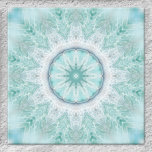 Geometric Mint Aqua Sea Star Bathroom Tile<br><div class="desc">Ceramic tile featuring a dreamy geometric star design based on images of the beach and ocean. A beautiful nature inspired design in dreamy turquoise mint and sand colours. The image is large enough for both the small or large size tile and will fit nicely in a kitchen or bathroom.</div>