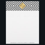Geometric Mod Bold Black and White Pattern Letterhead<br><div class="desc">Coordinates with the Geometric Mod Bold Black and White Pattern Business Card Template by 1201AM. The bold black and white pattern on this creative letterhead template is the perfect graphic to introduce your business or personal brand. © 1201AM CREATIVE</div>