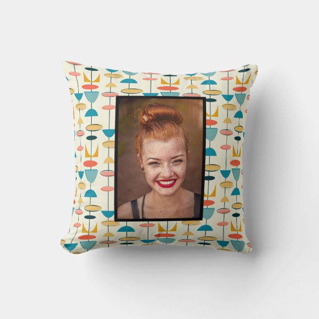 Geometric, Mod, Retro, Mid Century Modern, Photo, Throw Pillow (Front)