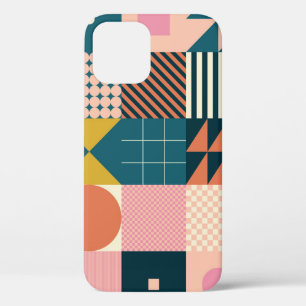 Geometric Modern Abstract: Colourful Design iPhone 12 Case