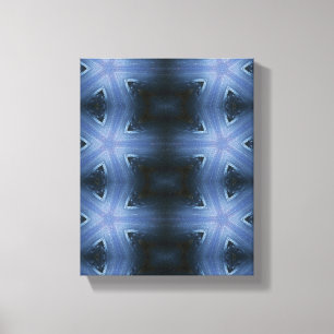 Geometric Modern Art, Blue Highway Wall Art, Gift Canvas Print