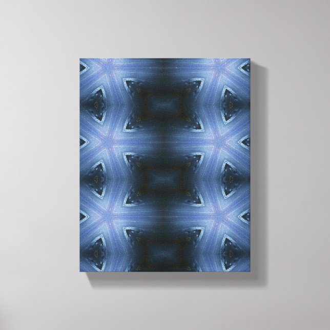 Geometric Modern Art, Blue Highway Wall Art, Gift Canvas Print (Front)