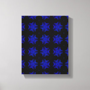 Geometric Modern Art, Blue Star, Gift Home Decor