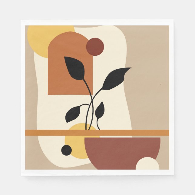 Geometric Modern Art Napkin (Front)