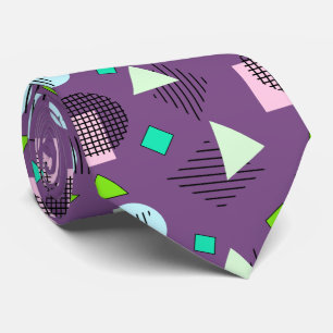 Geometric Modern Colourful Memphis Style Design Tie