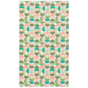 Geometric Modern Green & Peach Tablecloth