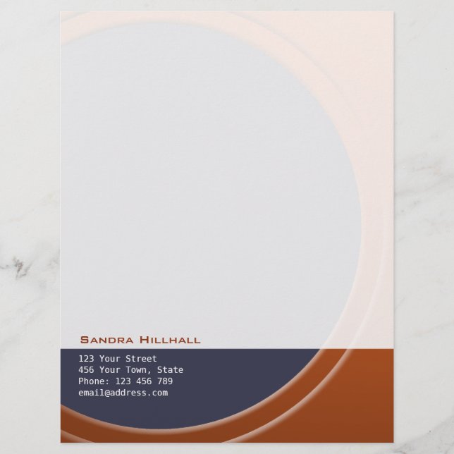 Geometric Modern Metallic any Text and Colour Letterhead (Front)