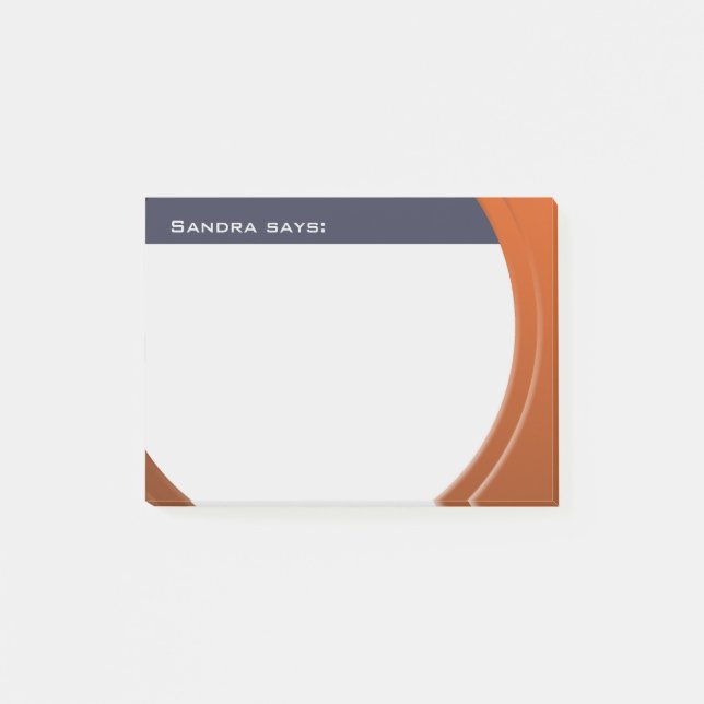 Geometric Modern Metallic any Text and Colour Post-it Notes (Front)