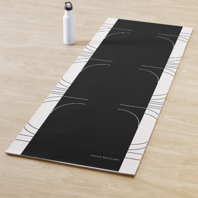 Geometric Modern Minimalist Elegant Personalized Yoga Mat (In Situ)