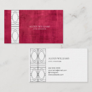 Geometric Modern Minimalist Elegant Professional B Business Card