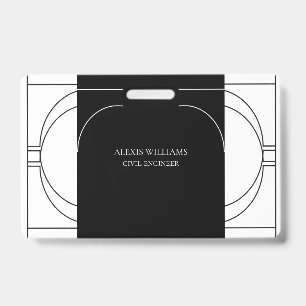 Geometric Modern Minimalist Elegant Professional Badge