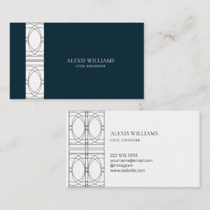 Geometric Modern Minimalist Elegant Professional Business Card