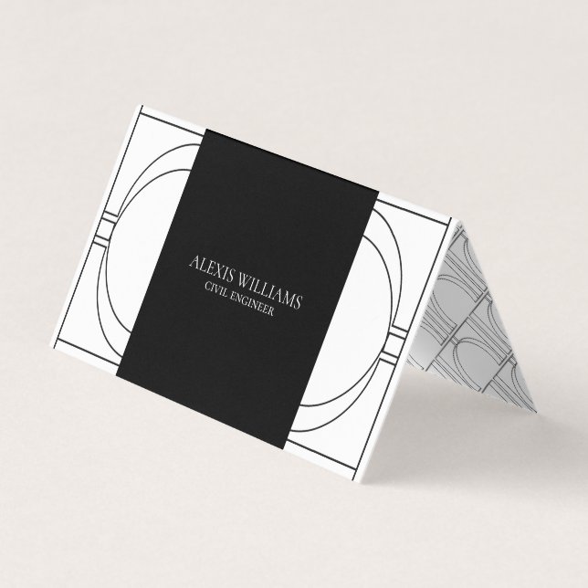 Geometric Modern Minimalist Elegant Professional Business Card (Front)