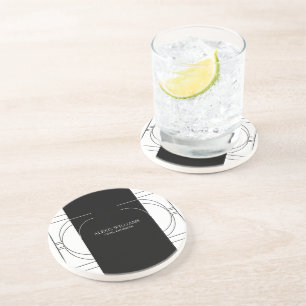Geometric Modern Minimalist Elegant Professional Coaster