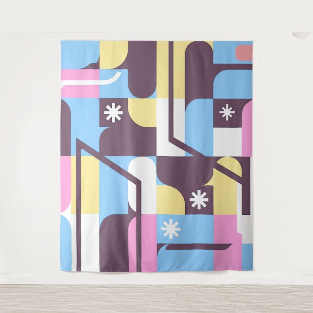 Geometric Modern Pattern Tapestry 1 (Front)